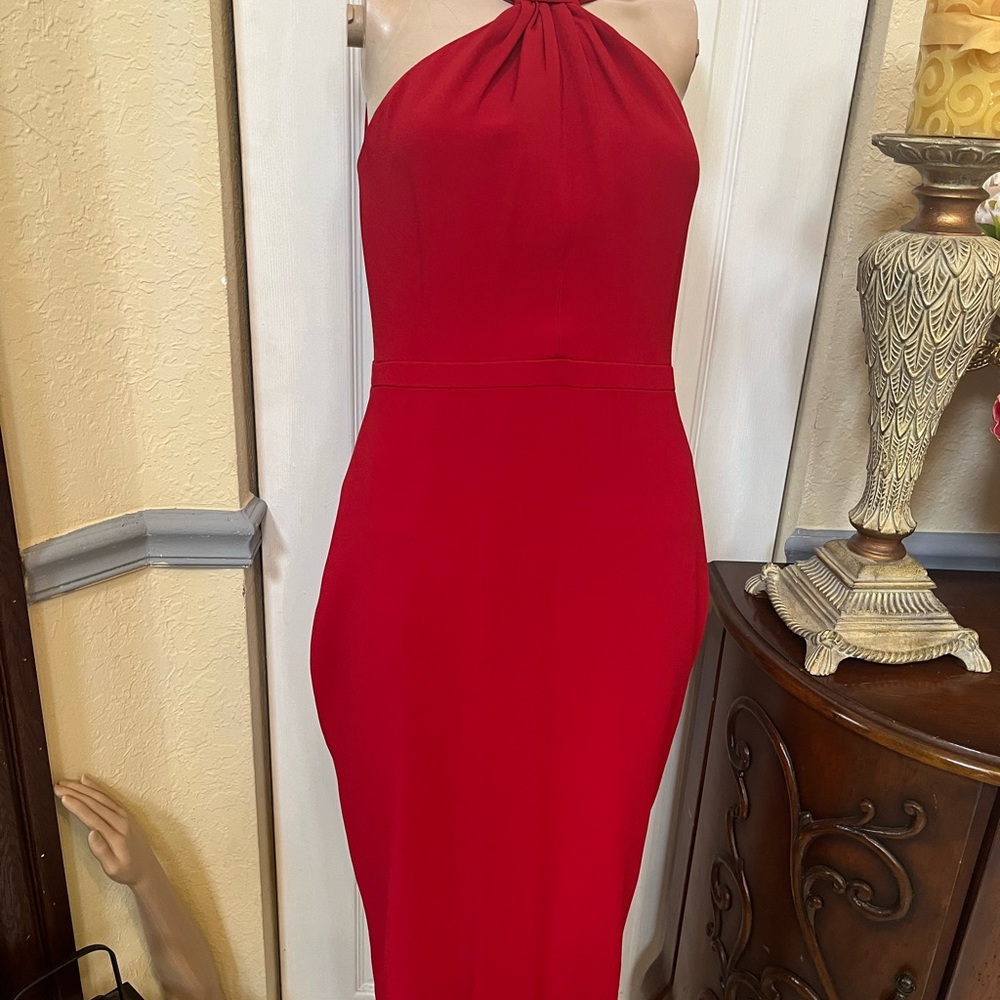 Worth Strapless Red Dress